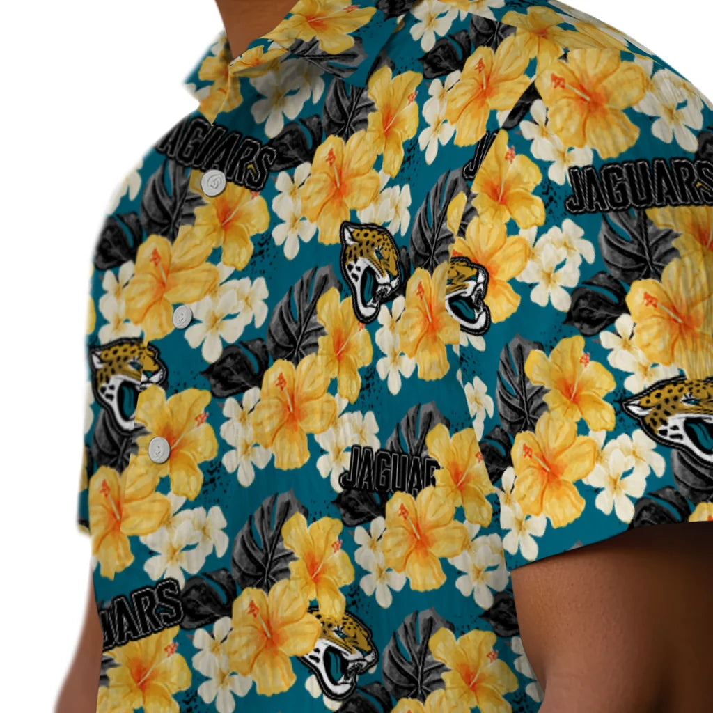 Jacksonville Jaguars Hawaiian Shirt - Hibiscus Tropics | Hula Hawaiian Shirts