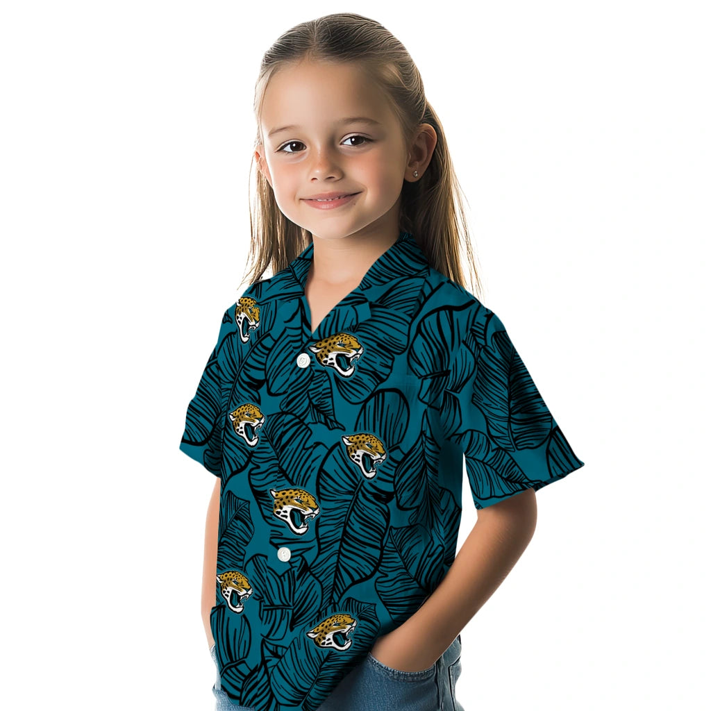 Jacksonville Jaguars Hawaiian Shirt - Leaf Outline | Hula Hawaiian Shirts