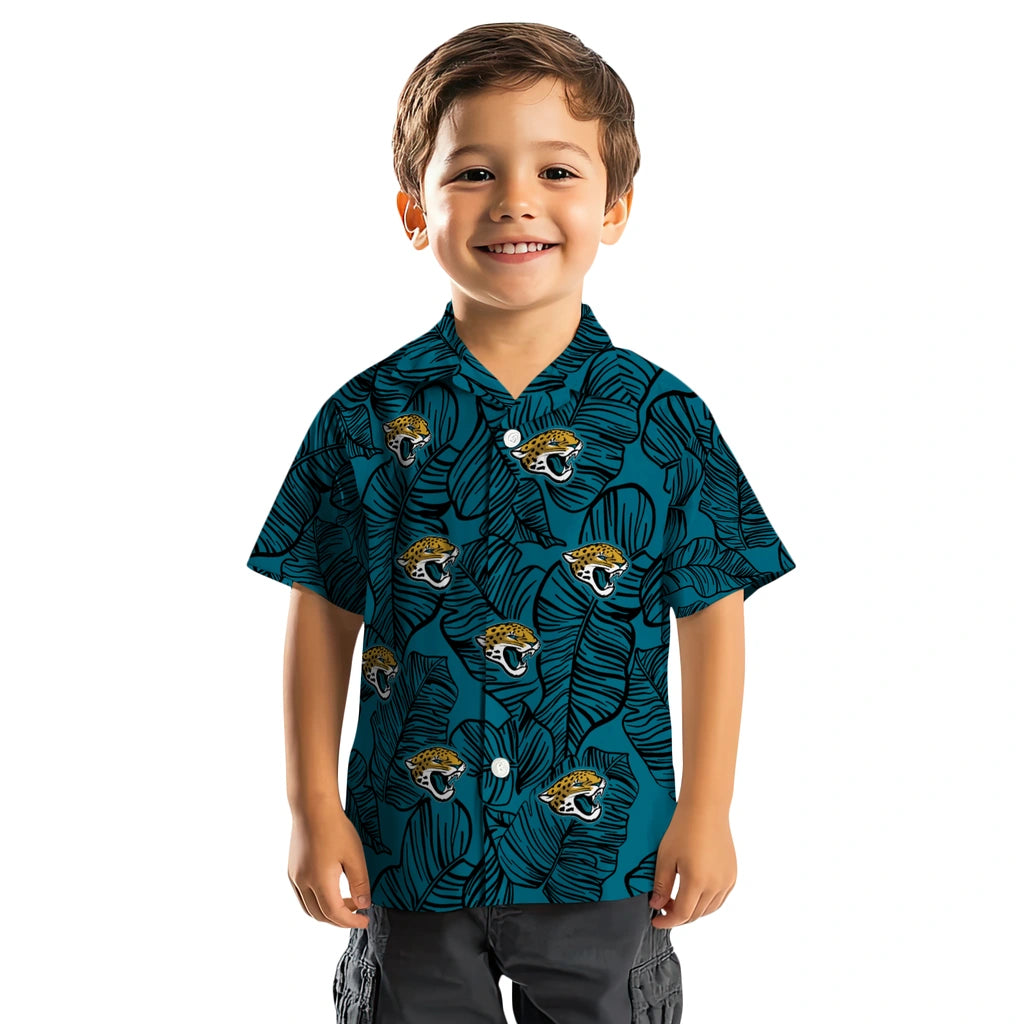 Jacksonville Jaguars Hawaiian Shirt - Leaf Outline | Hula Hawaiian Shirts