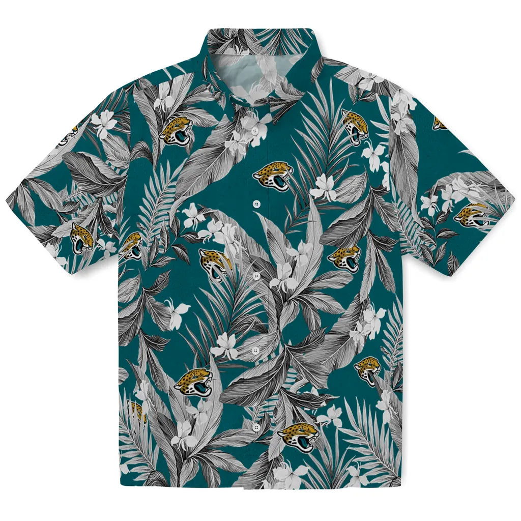 Jacksonville Jaguars Hawaiian Shirt - Palm Leaves | Hula Hawaiian Shirts