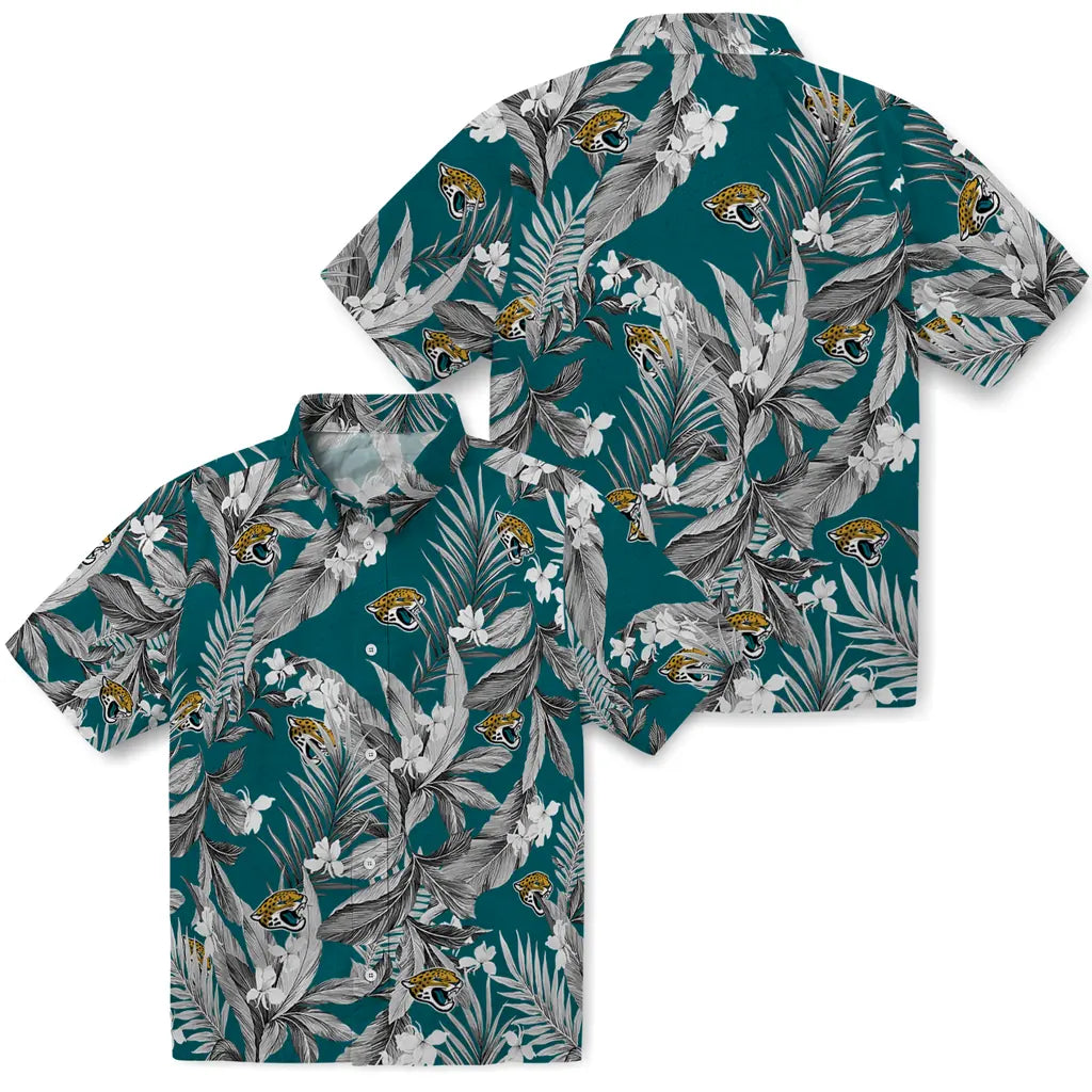 Jacksonville Jaguars Hawaiian Shirt - Palm Leaves | Hula Hawaiian Shirts