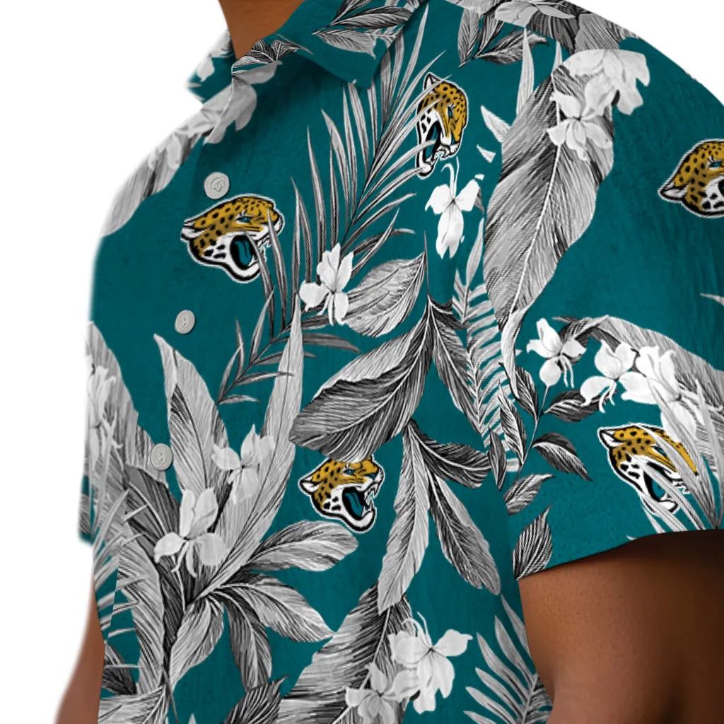 Jacksonville Jaguars Hawaiian Shirt - Palm Leaves | Hula Hawaiian Shirts