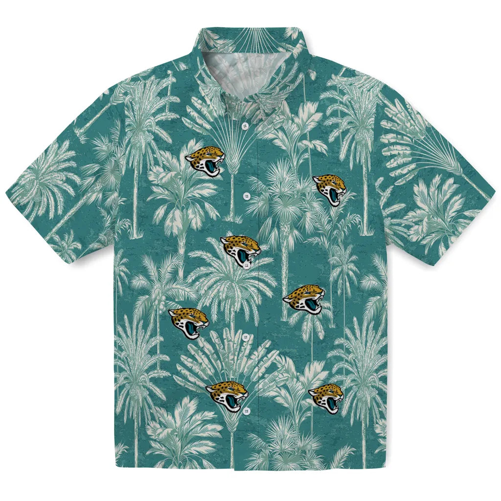 Jacksonville Jaguars Hawaiian Shirt - Vintage Palm Tree | Hula Hawaiian Shirts