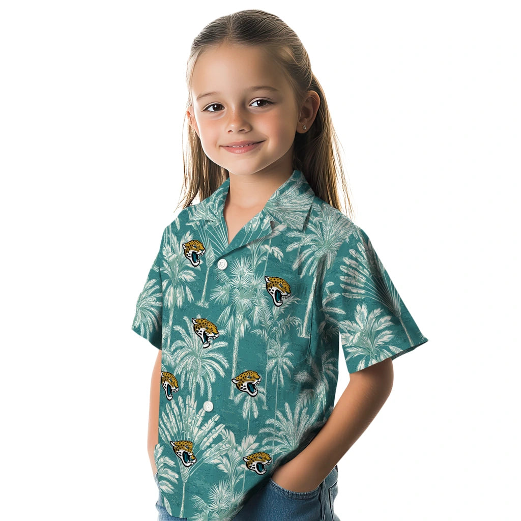 Jacksonville Jaguars Hawaiian Shirt - Vintage Palm Tree | Hula Hawaiian Shirts