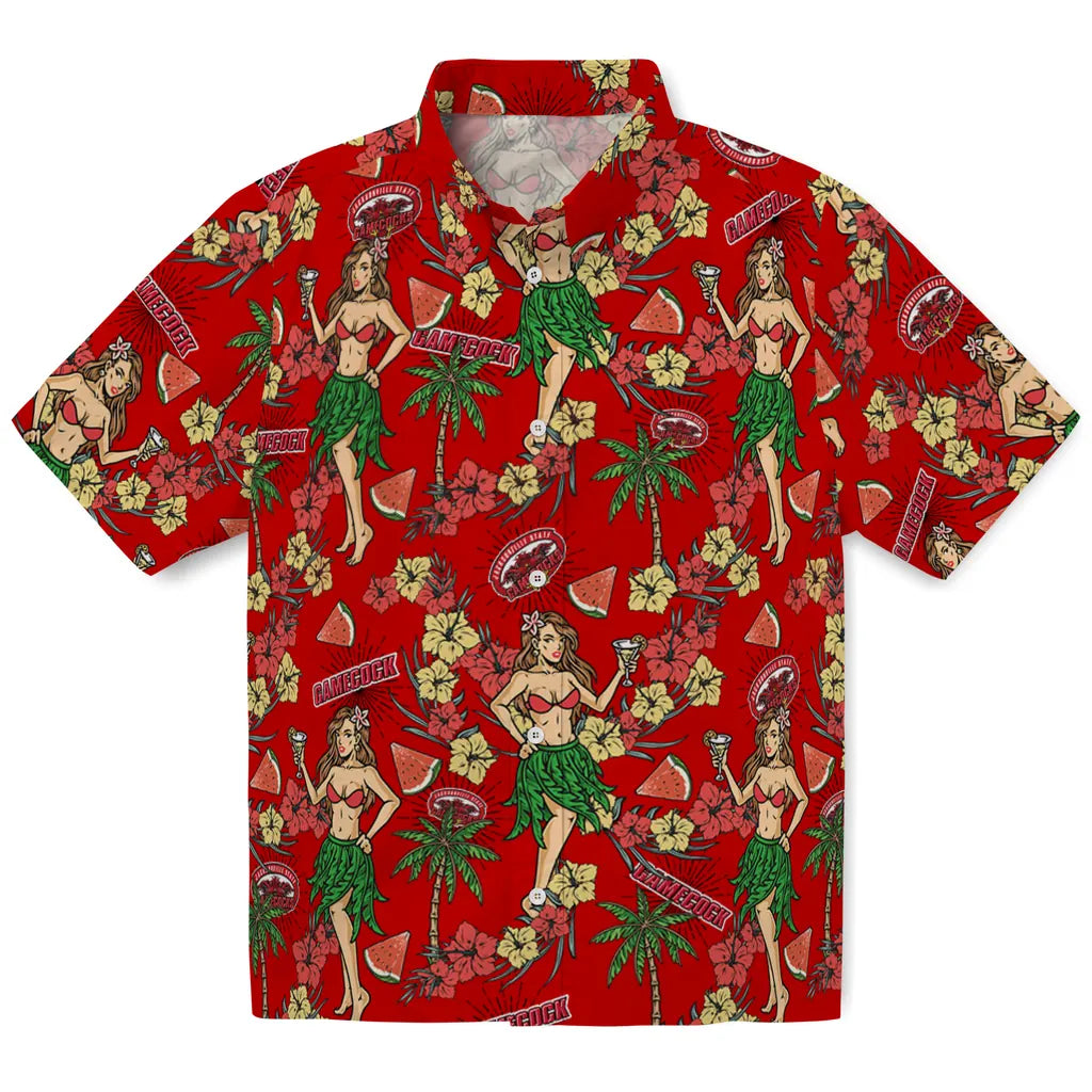 Jacksonville State Gamecocks Hawaiian Shirt - Hawaiian Girls Design | Hula Hawaiian Shirts