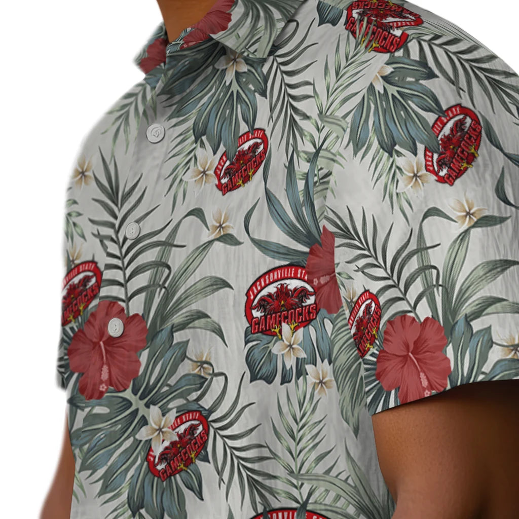 Jacksonville State Gamecocks Hawaiian Shirt - Hibiscus Designs | Hula Hawaiian Shirts