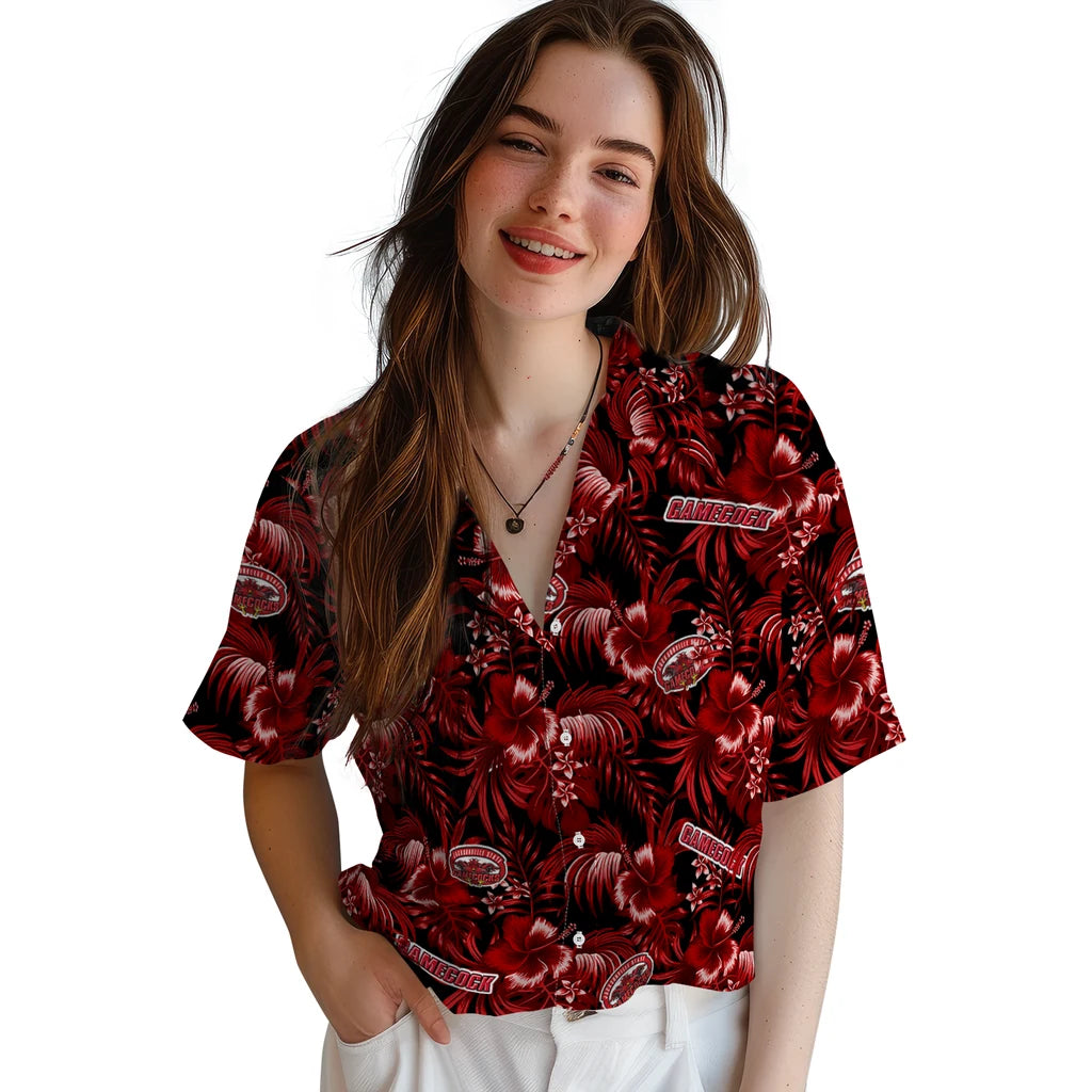 Jacksonville State Gamecocks Hawaiian Shirt - Hibiscus Exotic | Hula Hawaiian Shirts