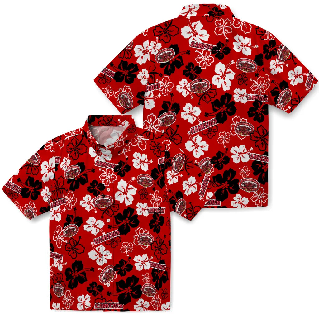 Jacksonville State Gamecocks Hawaiian Shirt - Hibiscus Flower Design | Hula Hawaiian Shirts