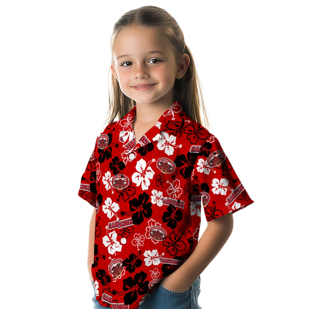 Jacksonville State Gamecocks Hawaiian Shirt - Hibiscus Flower Design | Hula Hawaiian Shirts