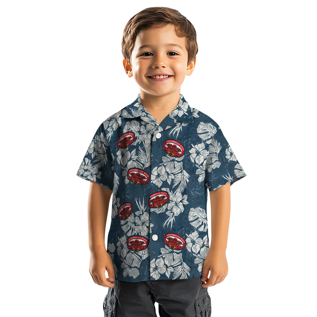 Jacksonville State Gamecocks Hawaiian Shirt - Hibiscus Flowers | Hula Hawaiian Shirts