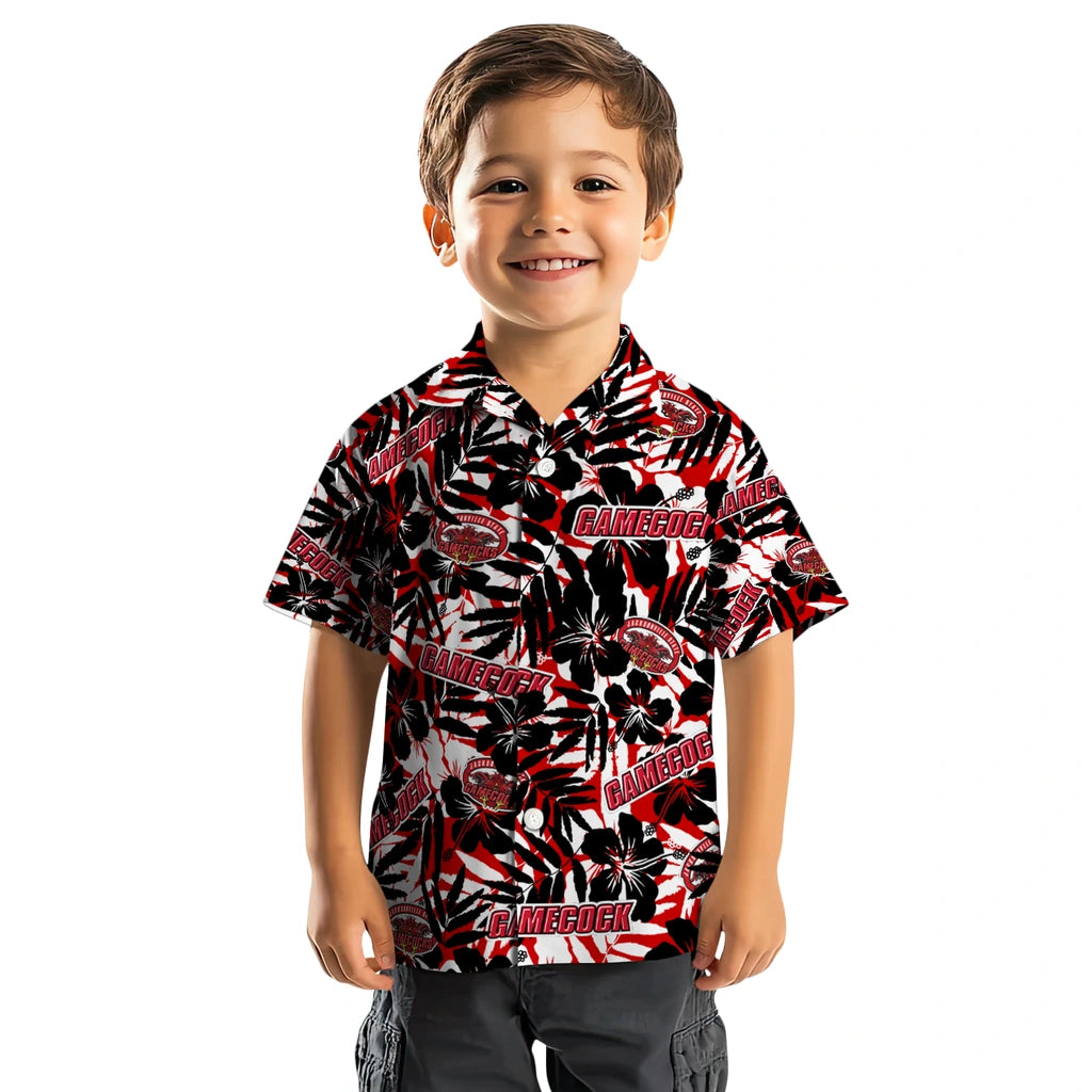 Jacksonville State Gamecocks Hawaiian Shirt - Hibiscus Overlay | Hula Hawaiian Shirts