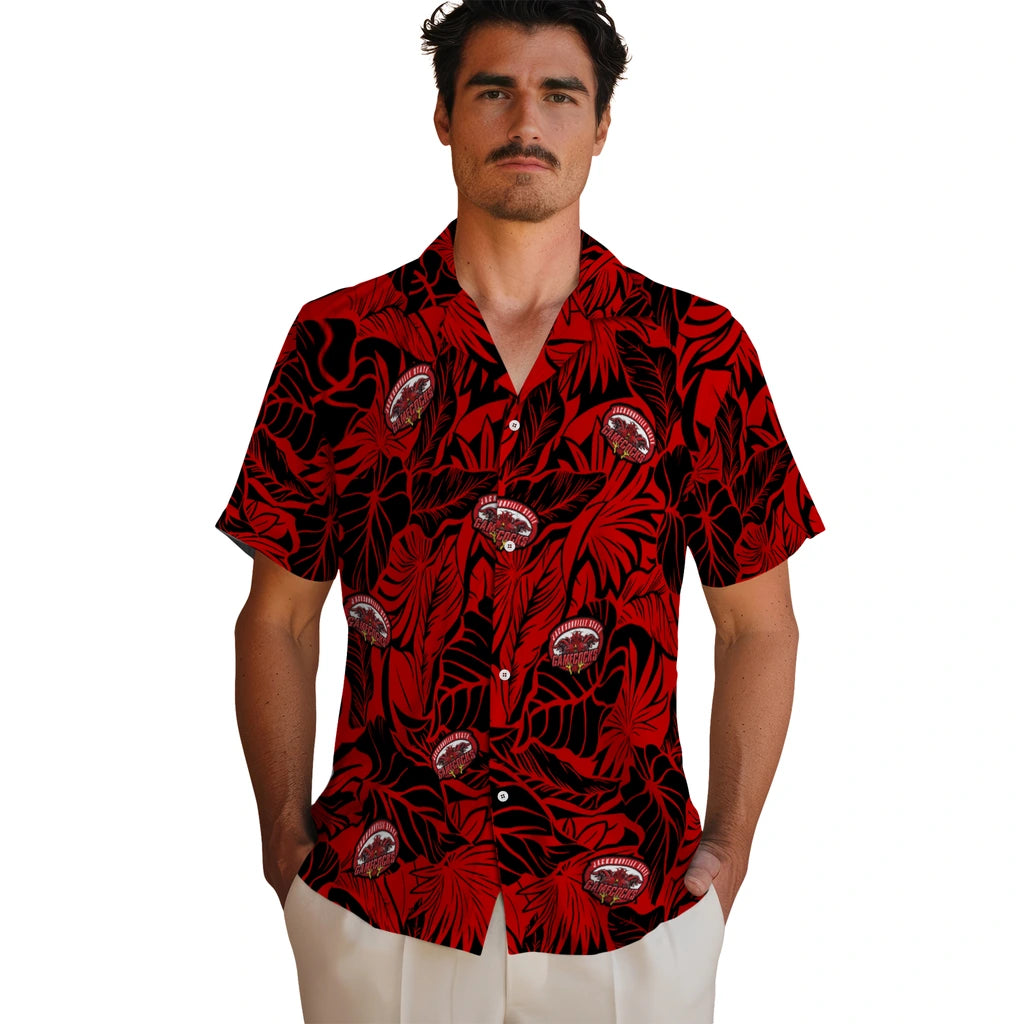 Jacksonville State Gamecocks Hawaiian Shirt - Monstera Layer | Hula Hawaiian Shirts