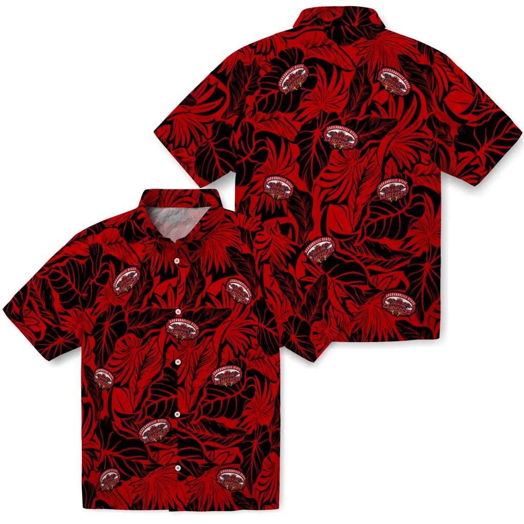 Jacksonville State Gamecocks Hawaiian Shirt - Monstera Layer | Hula Hawaiian Shirts