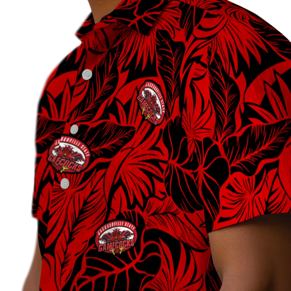 Jacksonville State Gamecocks Hawaiian Shirt - Monstera Layer | Hula Hawaiian Shirts