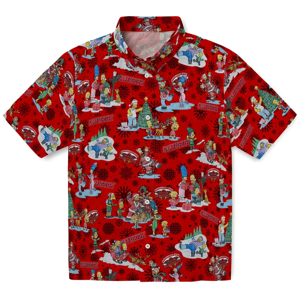 Jacksonville State Gamecocks Hawaiian Shirt - Simpsons Christmas | Hula Hawaiian Shirts