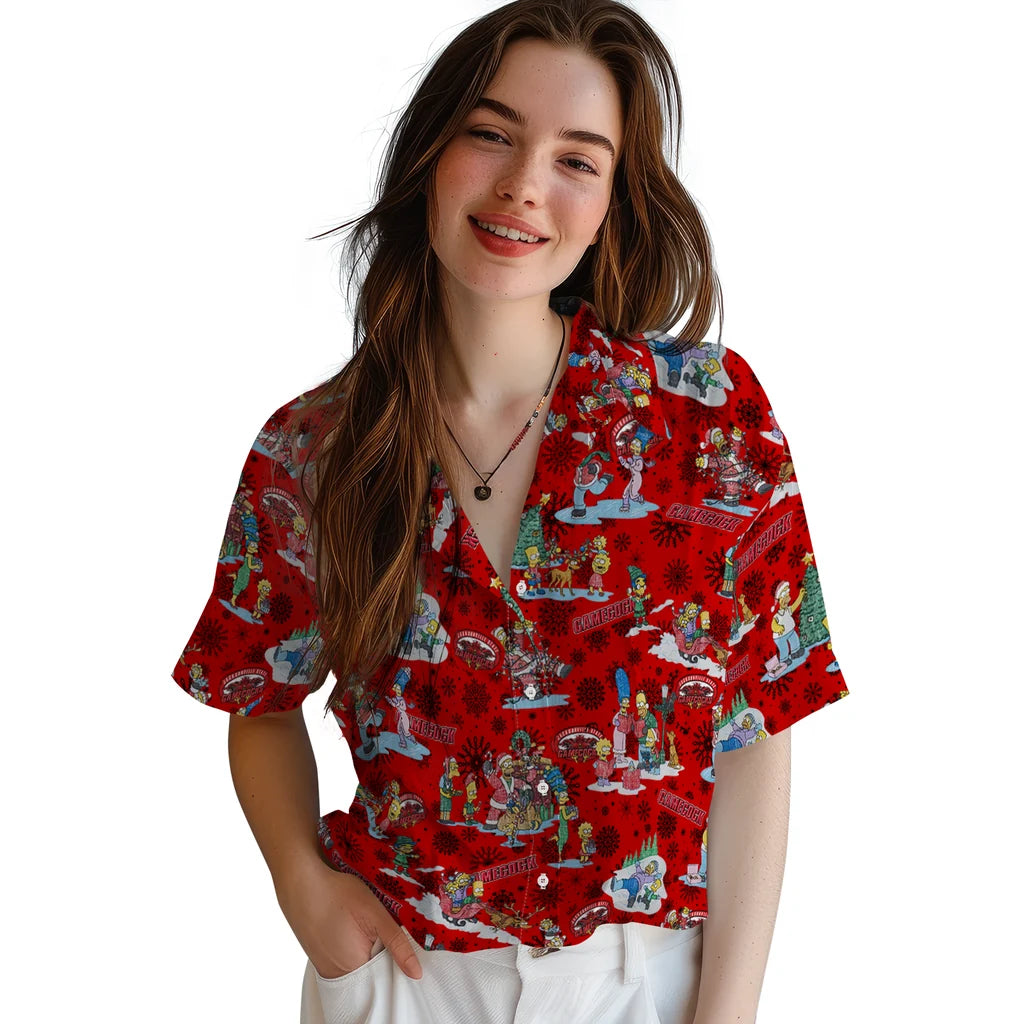 Jacksonville State Gamecocks Hawaiian Shirt - Simpsons Christmas | Hula Hawaiian Shirts