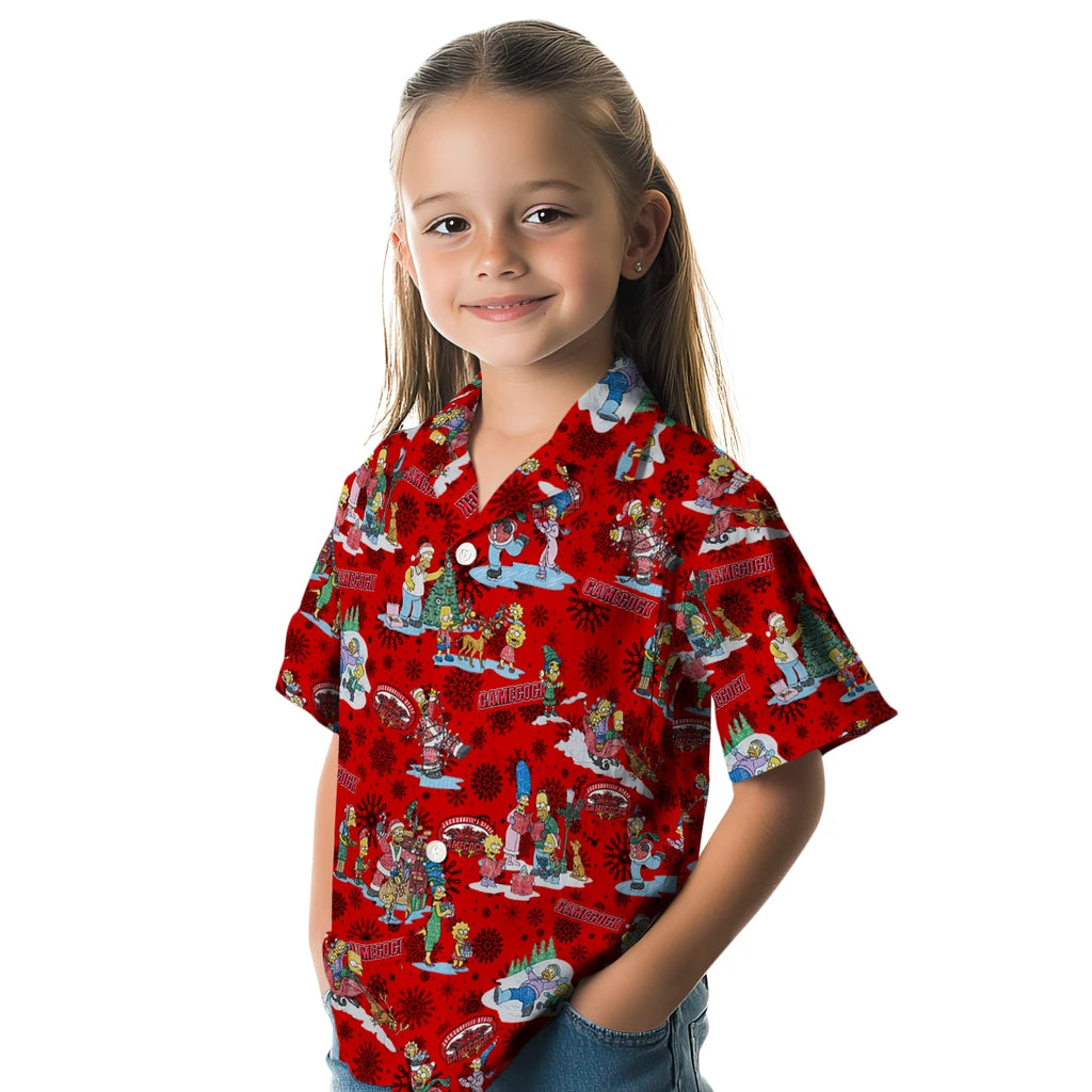 Jacksonville State Gamecocks Hawaiian Shirt - Simpsons Christmas | Hula Hawaiian Shirts