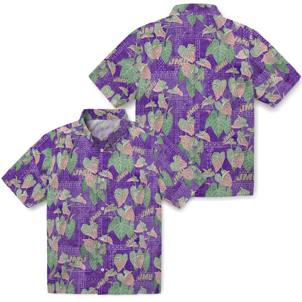 James Madison Dukes Hawaiian Shirt - Anthurium Overlay | Hula Hawaiian Shirts
