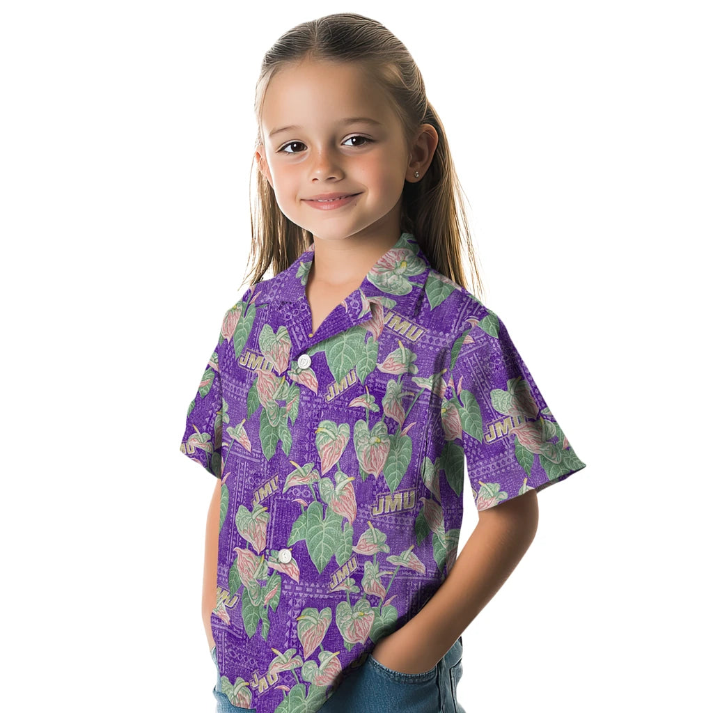 James Madison Dukes Hawaiian Shirt - Anthurium Overlay | Hula Hawaiian Shirts