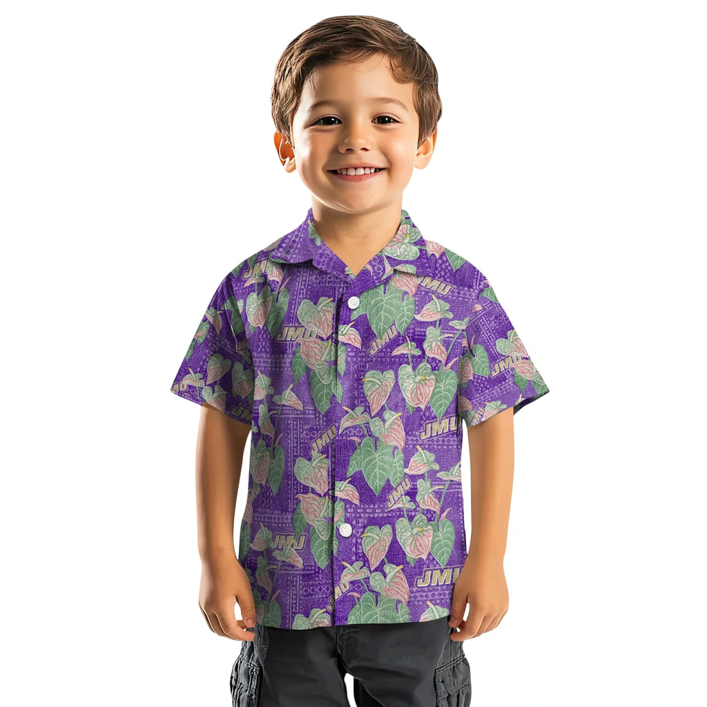 James Madison Dukes Hawaiian Shirt - Anthurium Overlay | Hula Hawaiian Shirts