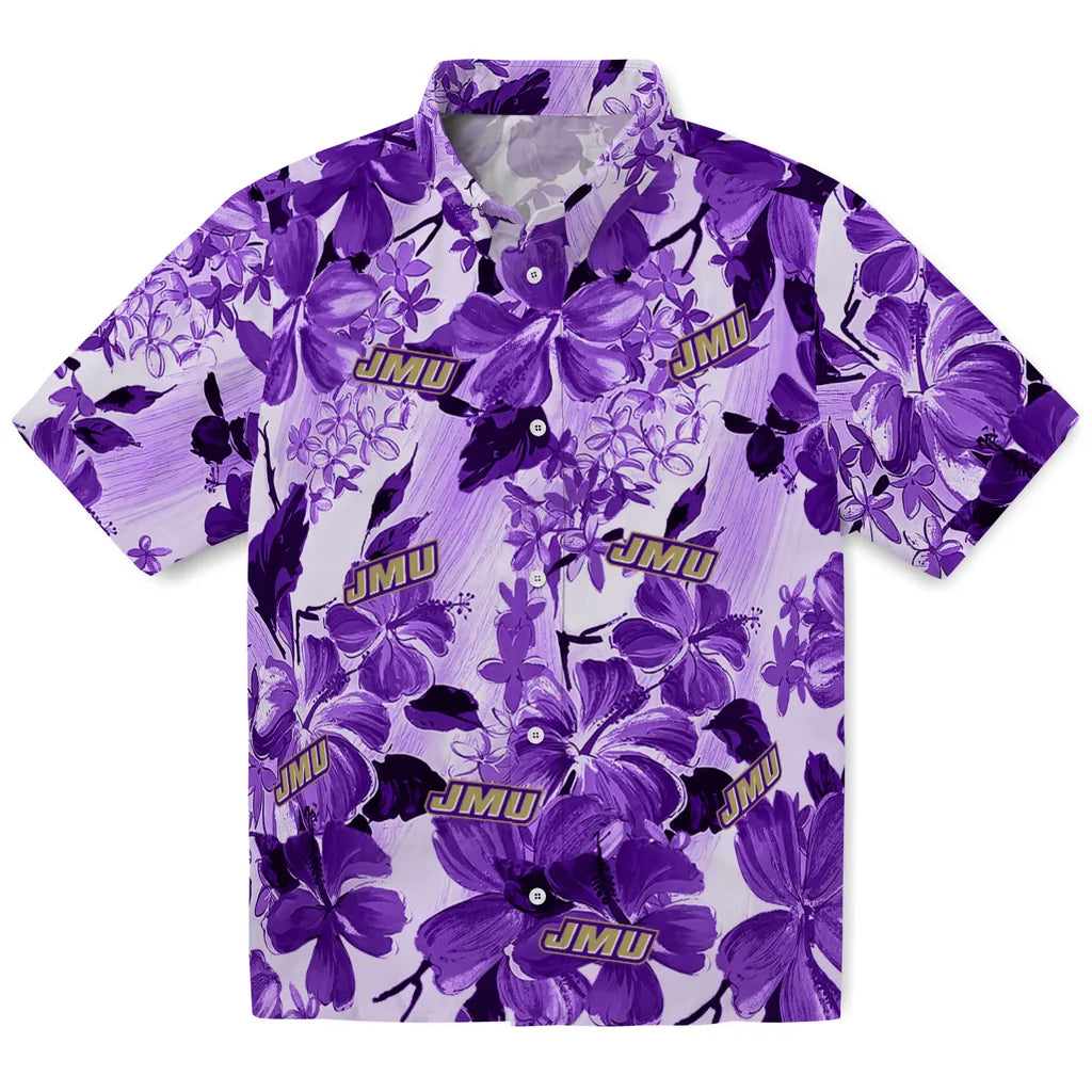 James Madison Dukes Hawaiian Shirt - Hibiscus Arrangement | Hula Hawaiian Shirts