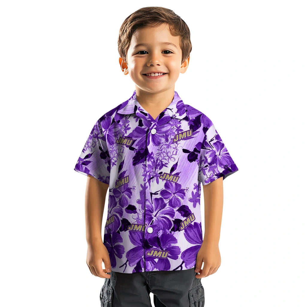 James Madison Dukes Hawaiian Shirt - Hibiscus Arrangement | Hula Hawaiian Shirts
