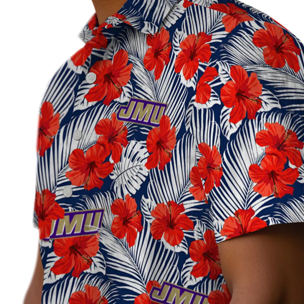 James Madison Dukes Hawaiian Shirt - Hibiscus Fiesta | Hula Hawaiian Shirts