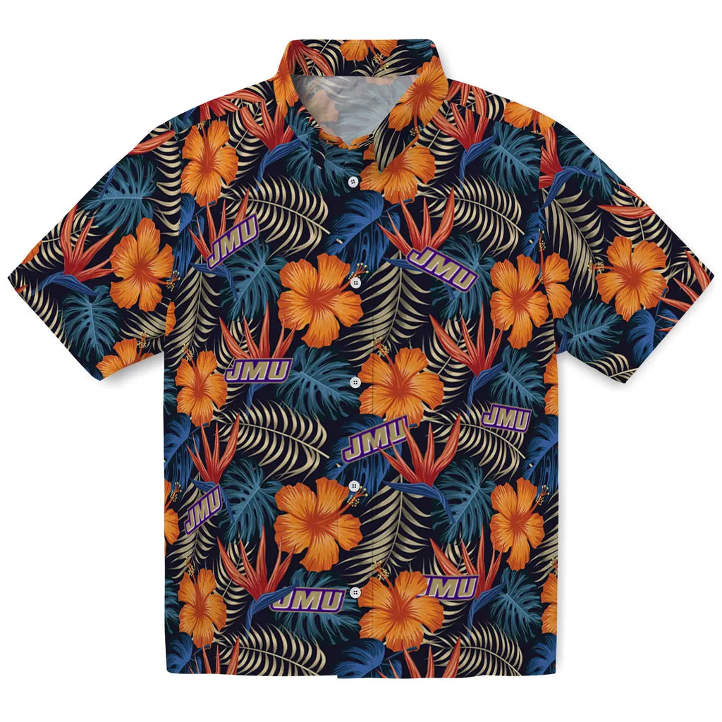 James Madison Dukes Hawaiian Shirt - Hibiscus Foliage | Hula Hawaiian Shirts