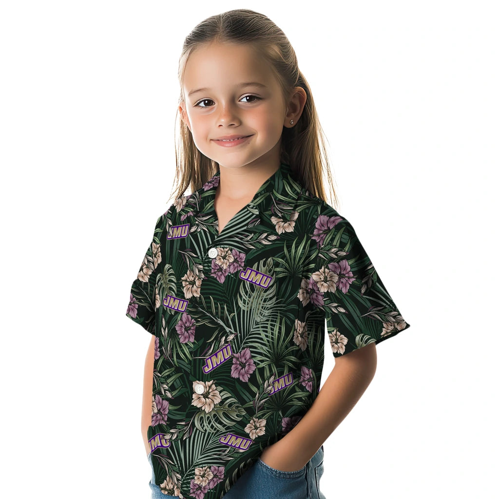 James Madison Dukes Hawaiian Shirt - Hibiscus Leaves Pattern | Hula Hawaiian Shirts