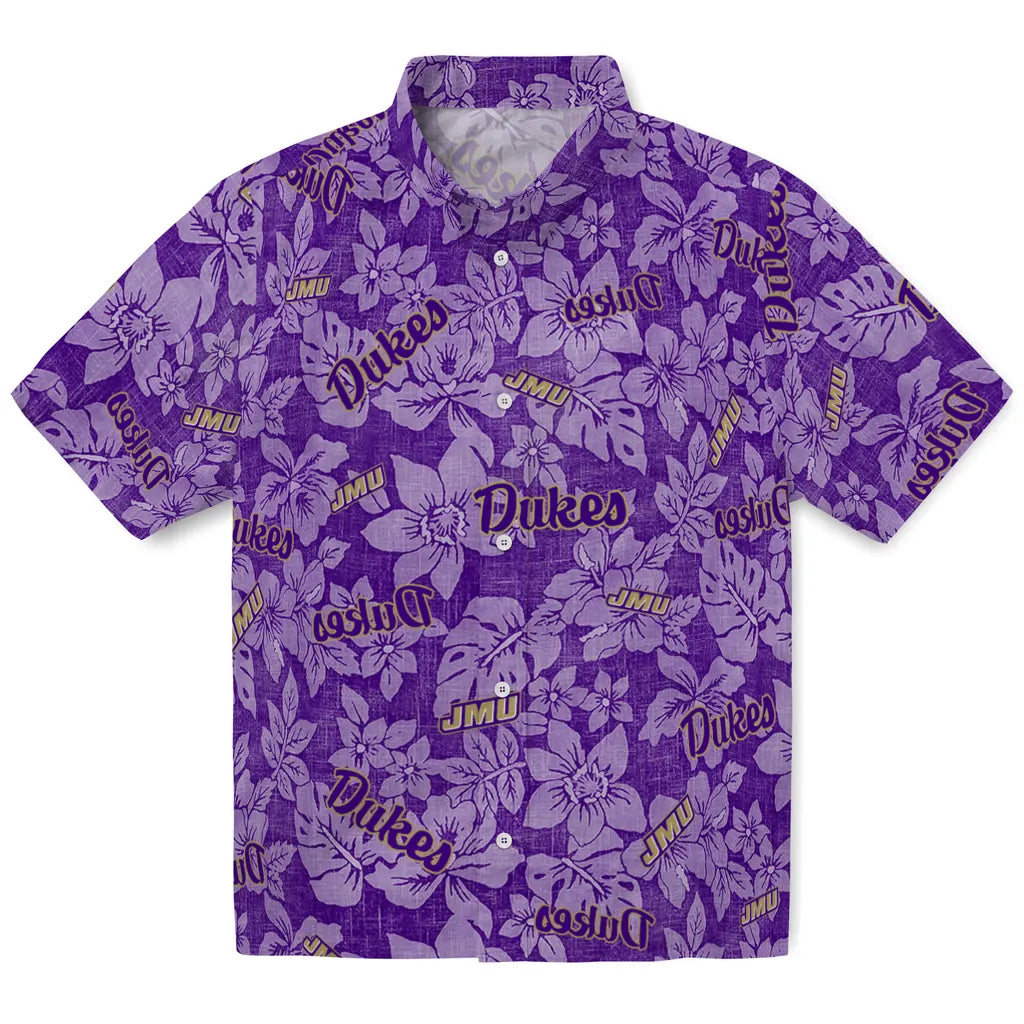 James Madison Dukes Hawaiian Shirt - Hibiscus Oasis | Hula Hawaiian Shirts