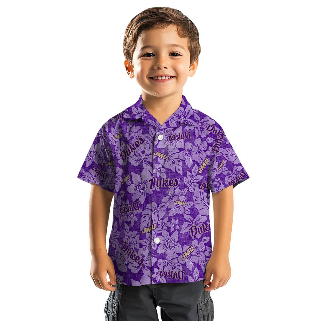 James Madison Dukes Hawaiian Shirt - Hibiscus Oasis | Hula Hawaiian Shirts