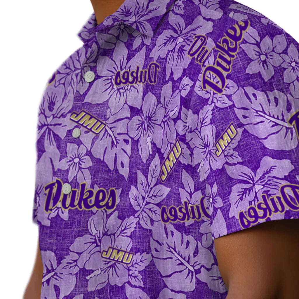 James Madison Dukes Hawaiian Shirt - Hibiscus Oasis | Hula Hawaiian Shirts