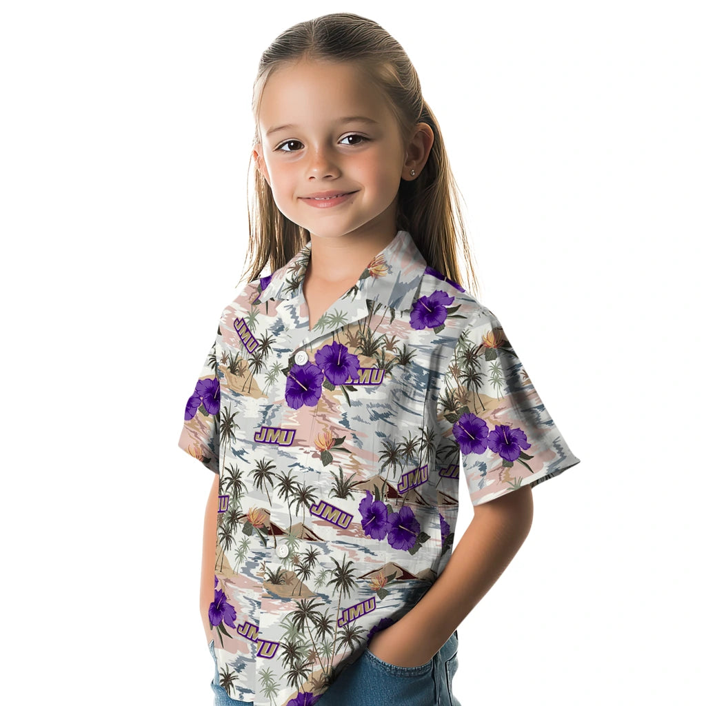 James Madison Dukes Hawaiian Shirt - Hibiscus Seaside | Hula Hawaiian Shirts