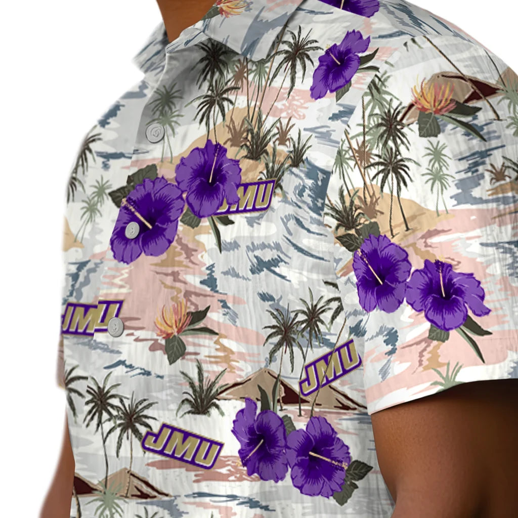 James Madison Dukes Hawaiian Shirt - Hibiscus Seaside | Hula Hawaiian Shirts