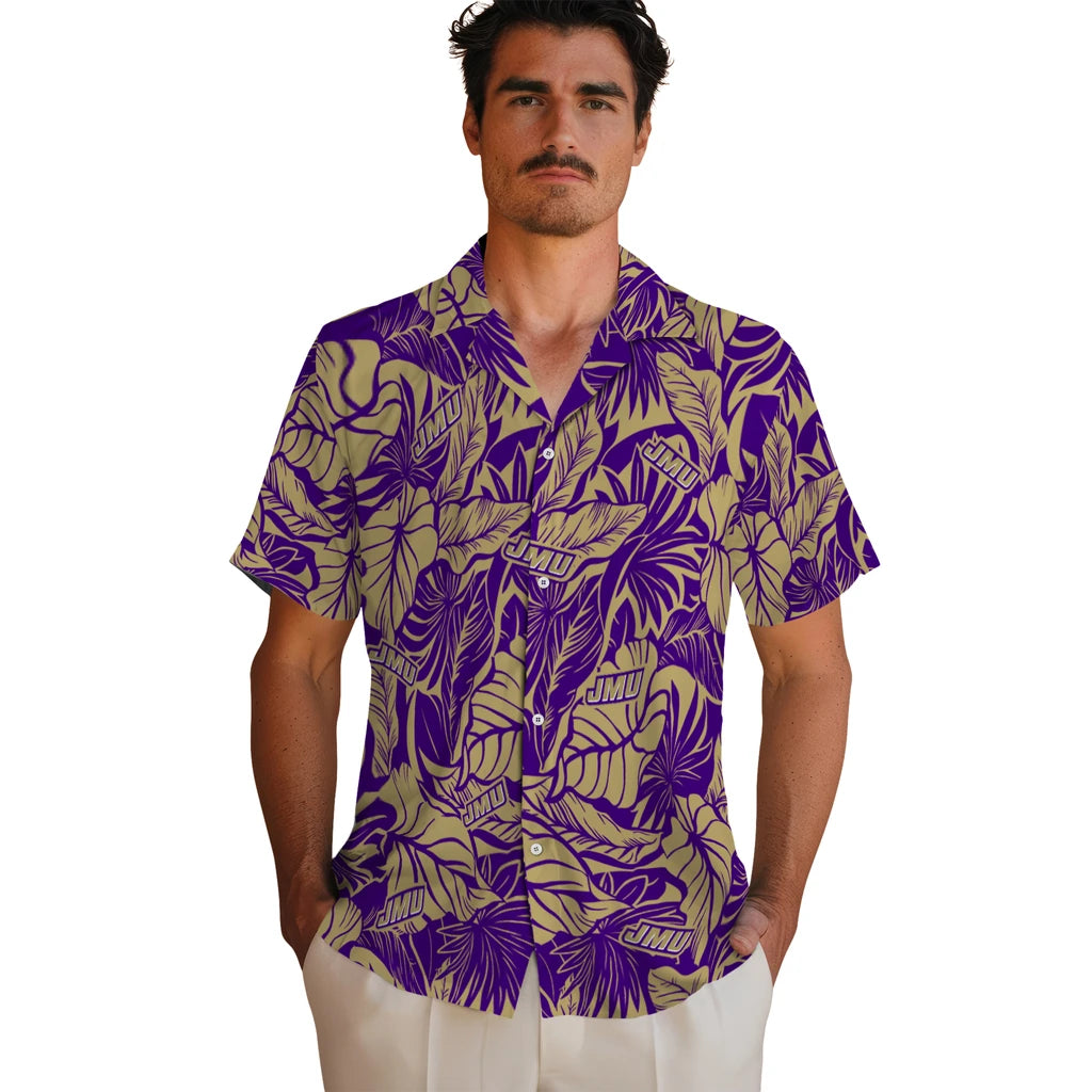 James Madison Dukes Hawaiian Shirt - Monstera Layer | Hula Hawaiian Shirts