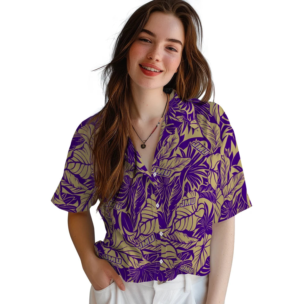 James Madison Dukes Hawaiian Shirt - Monstera Layer | Hula Hawaiian Shirts