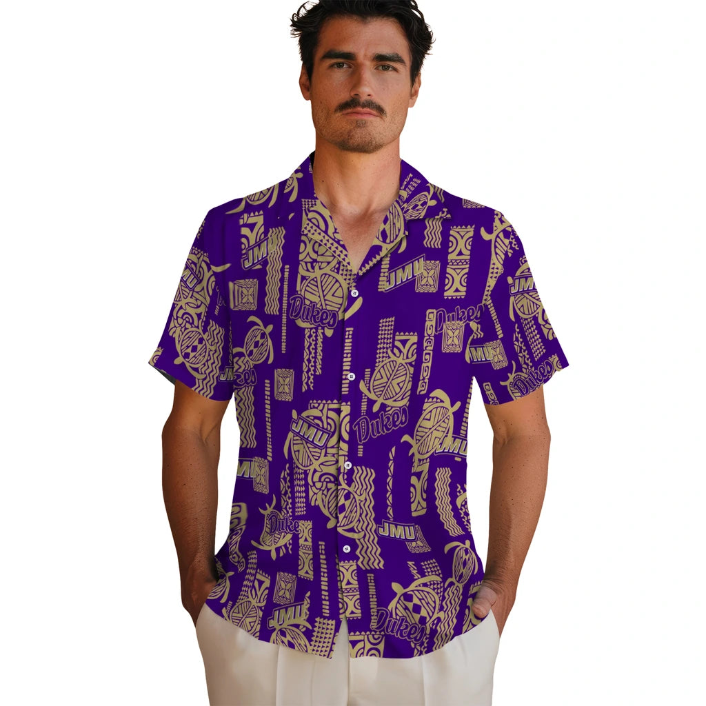 James Madison Dukes Hawaiian Shirt - Turtle Lines | Hula Hawaiian Shirts