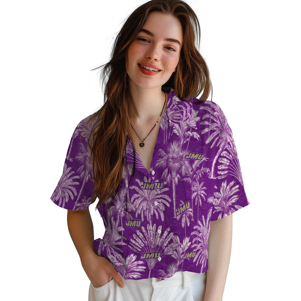 James Madison Dukes Hawaiian Shirt - Vintage Palm Tree | Hula Hawaiian Shirts
