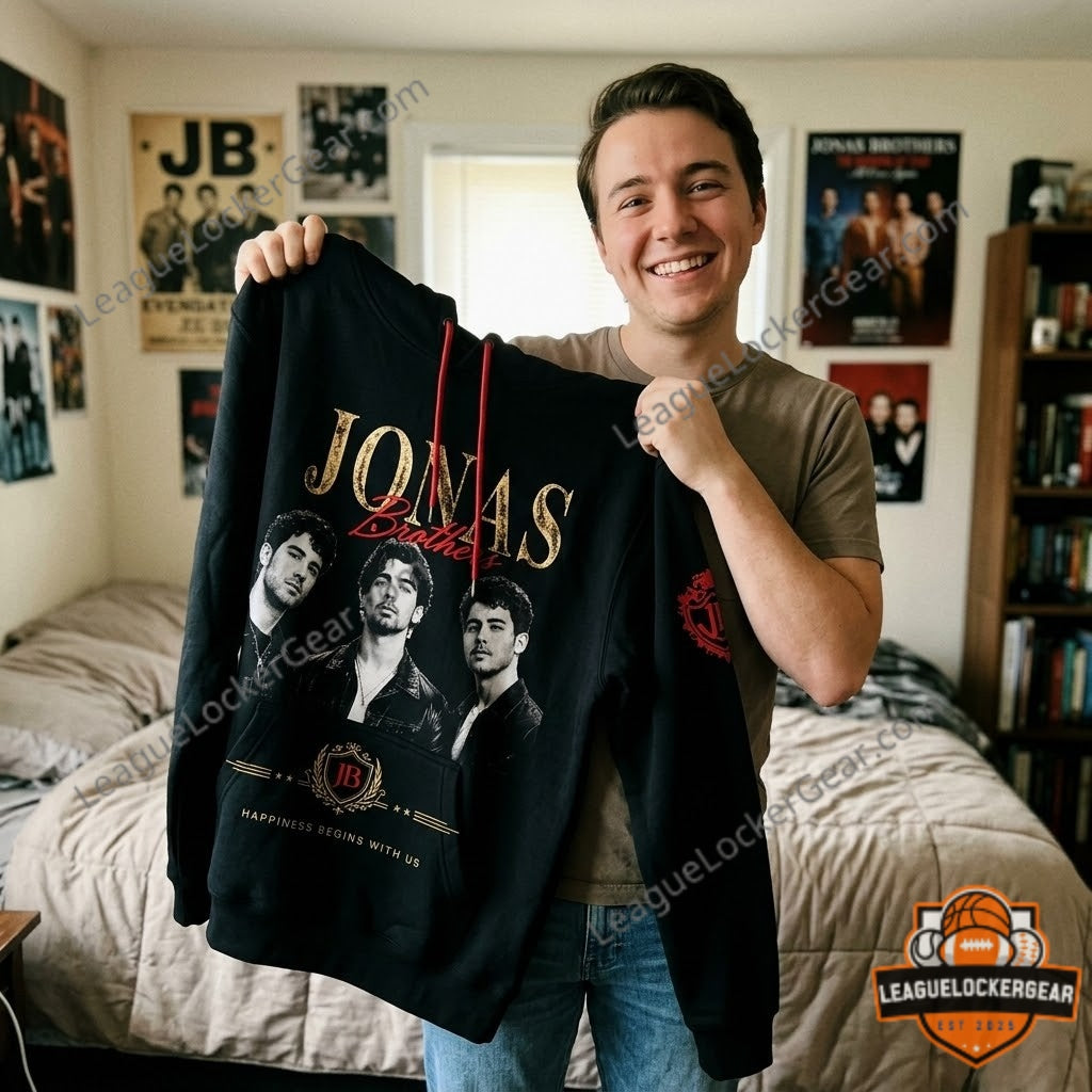 Jonas Brothers The Burning Up Tour All Over Again Hoodie - LeagueLockerGear