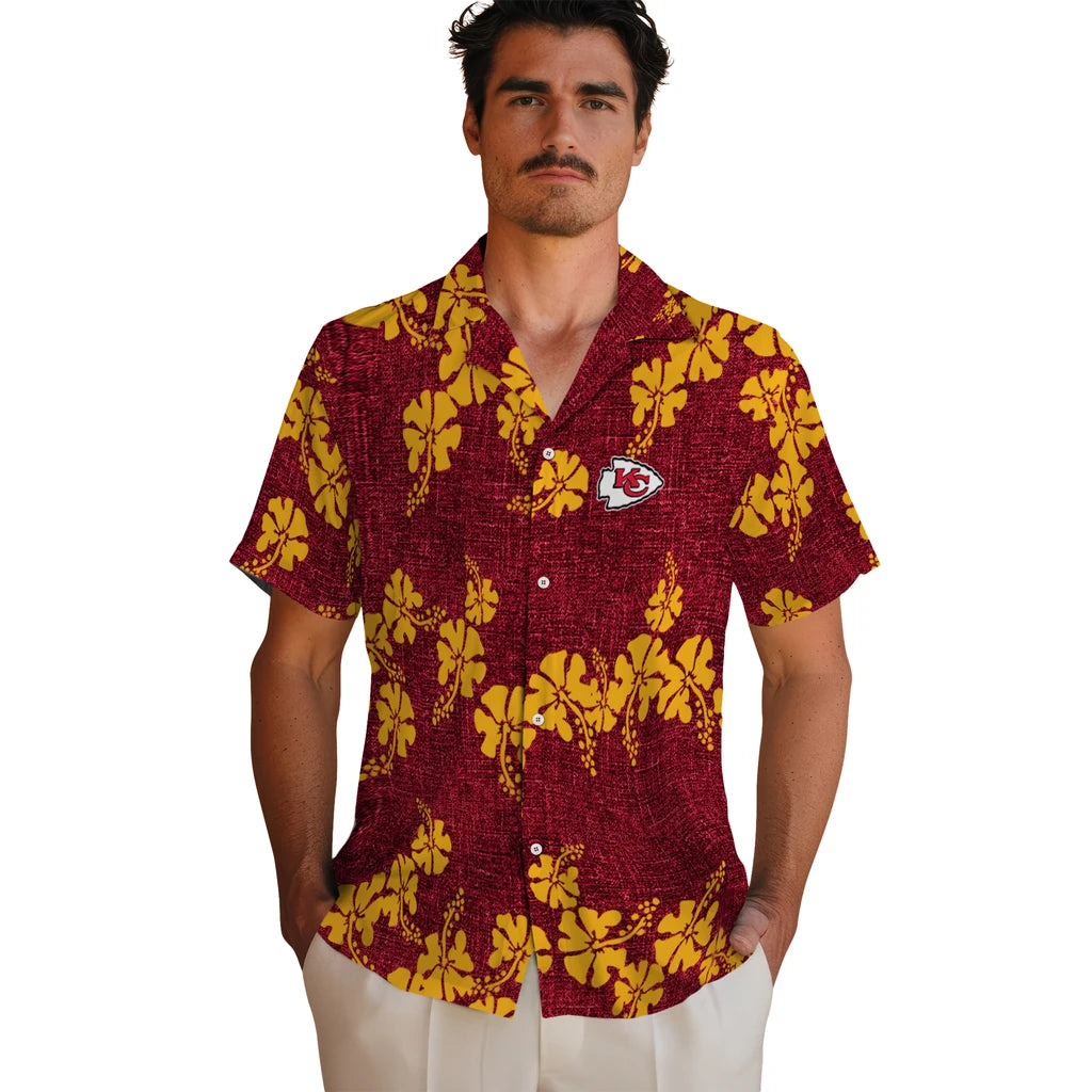Kansas City Chiefs Hawaiian Shirt - 50th State Flower | Hula Hawaiian Shirts