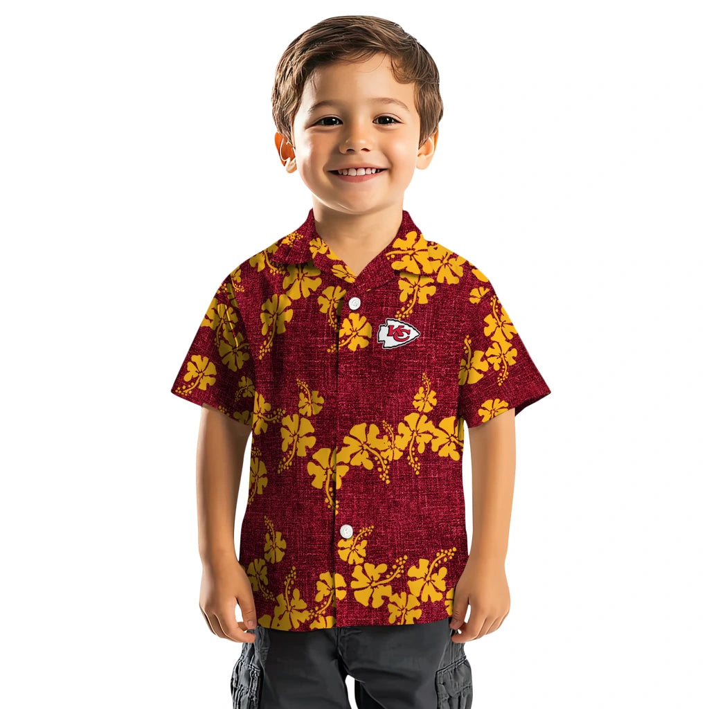 Kansas City Chiefs Hawaiian Shirt - 50th State Flower | Hula Hawaiian Shirts