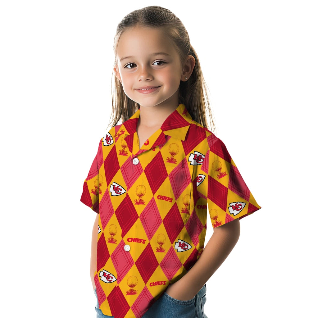 Kansas City Chiefs Hawaiian Shirt - Golfing Plaid | Hula Hawaiian Shirts