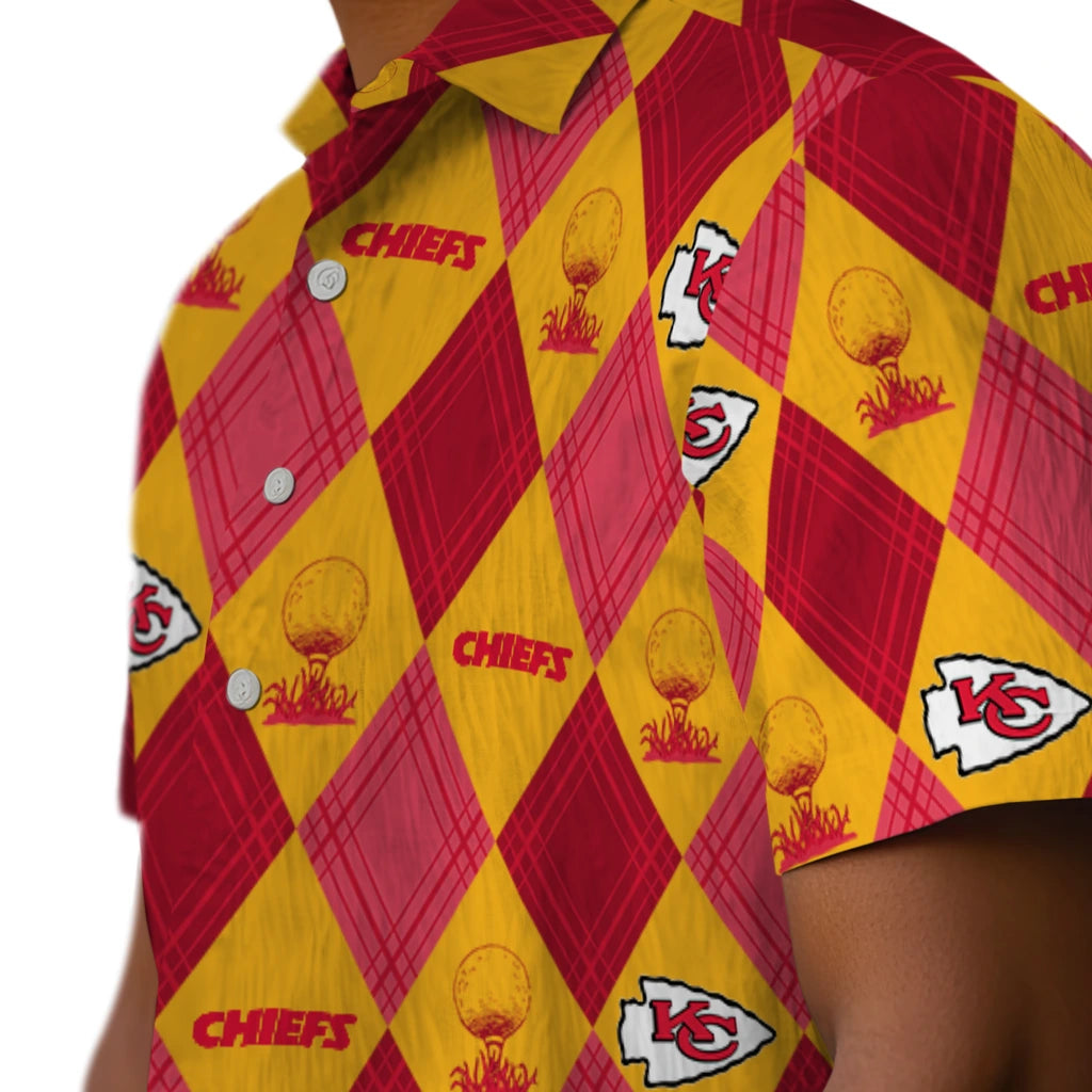 Kansas City Chiefs Hawaiian Shirt - Golfing Plaid | Hula Hawaiian Shirts