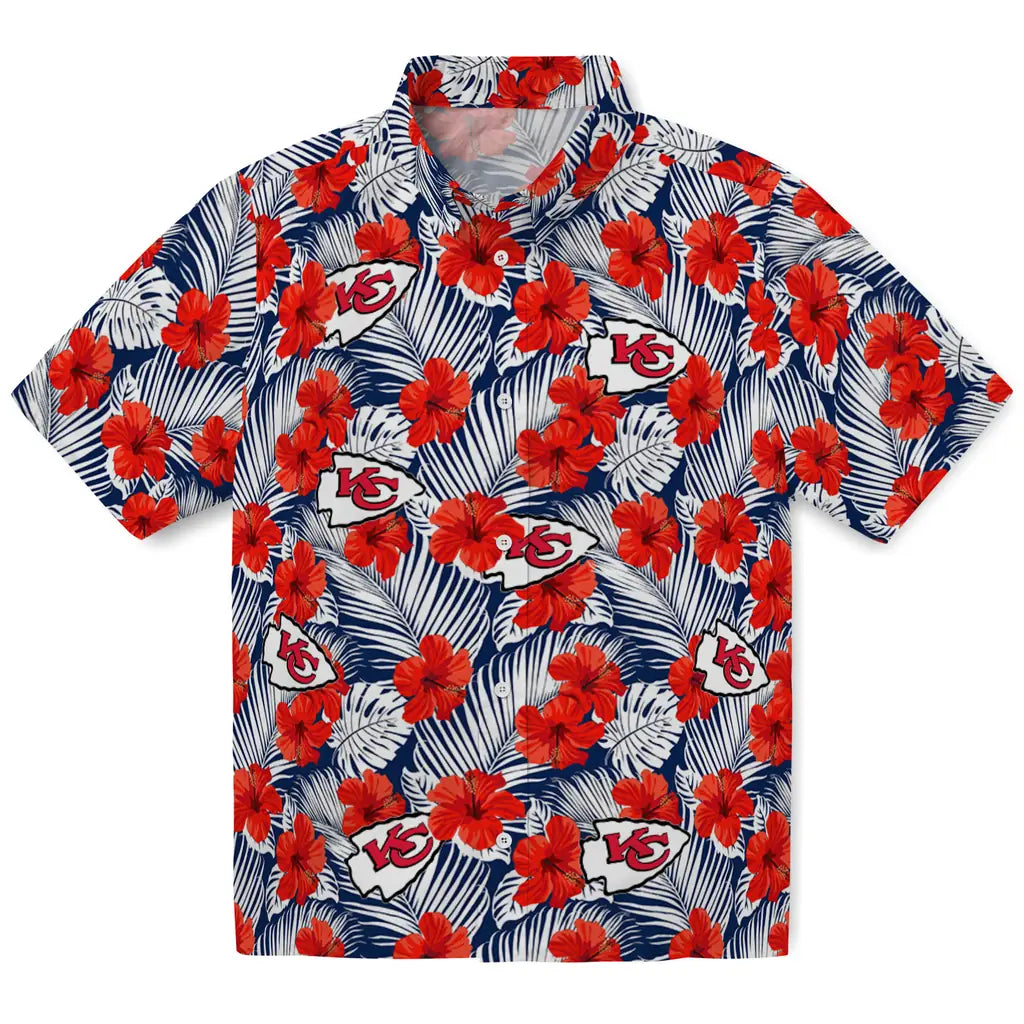 Kansas City Chiefs Hawaiian Shirt - Hibiscus Fiesta | Hula Hawaiian Shirts