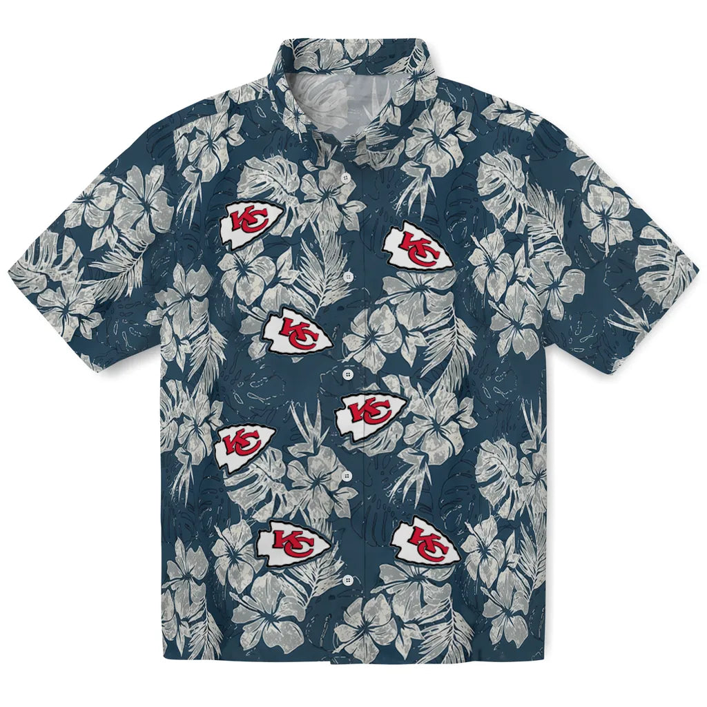 Kansas City Chiefs Hawaiian Shirt - Hibiscus Flowers | Hula Hawaiian Shirts