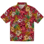 Kansas City Chiefs Hawaiian Shirt - Hibiscus Tiki Jungle | Hula Hawaiian Shirts