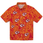 Kansas City Chiefs Hawaiian Shirt - Leaf Outline | Hula Hawaiian Shirts