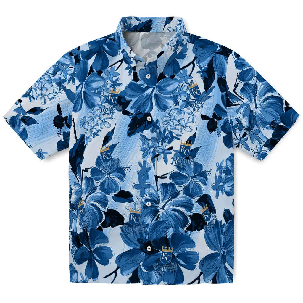 Kansas City Royals Hawaiian Shirt - Hibiscus Arrangement | Hula Hawaiian Shirts