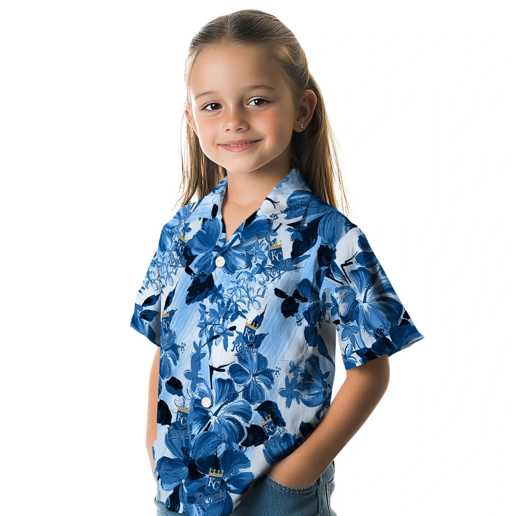 Kansas City Royals Hawaiian Shirt - Hibiscus Arrangement | Hula Hawaiian Shirts