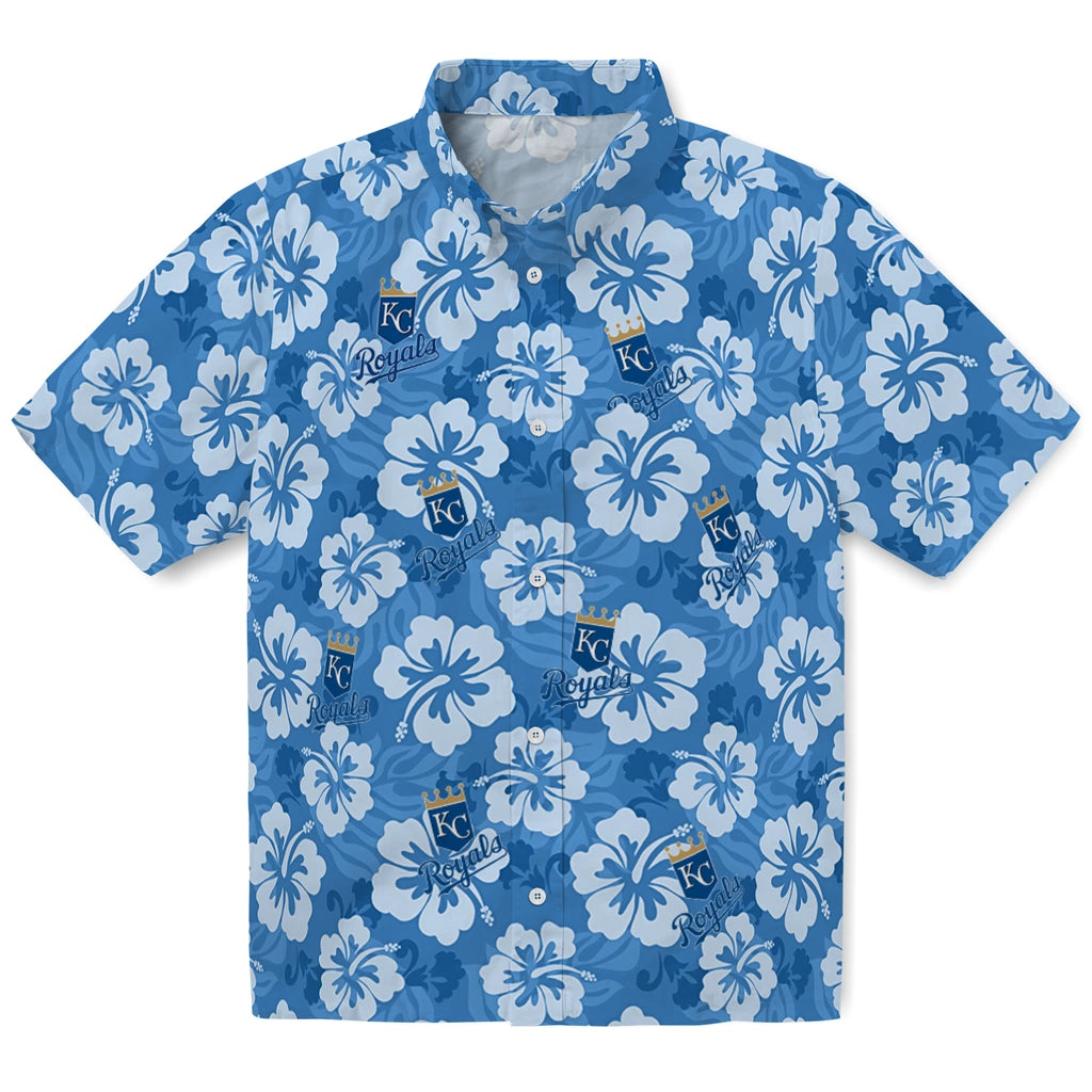 Kansas City Royals Hawaiian Shirt - Hibiscus Cluster | Hula Hawaiian Shirts